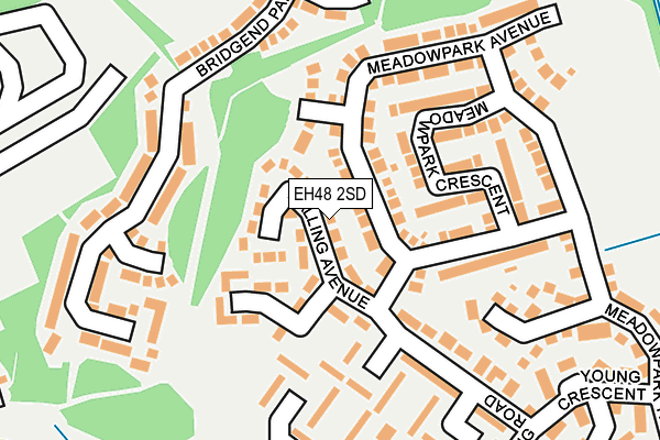 EH48 2SD map - OS OpenMap – Local (Ordnance Survey)