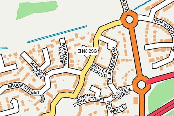 EH48 2SG map - OS OpenMap – Local (Ordnance Survey)