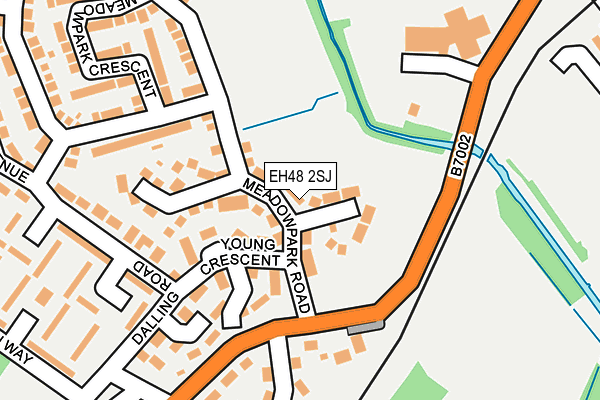 EH48 2SJ map - OS OpenMap – Local (Ordnance Survey)