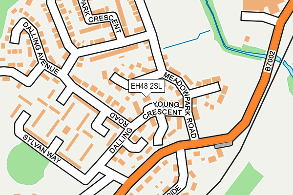 EH48 2SL map - OS OpenMap – Local (Ordnance Survey)