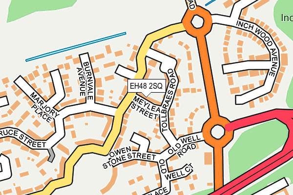 EH48 2SQ map - OS OpenMap – Local (Ordnance Survey)