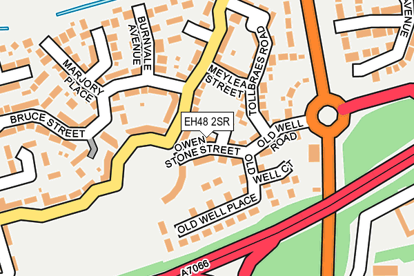 EH48 2SR map - OS OpenMap – Local (Ordnance Survey)
