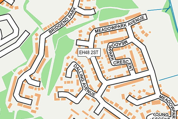 EH48 2ST map - OS OpenMap – Local (Ordnance Survey)