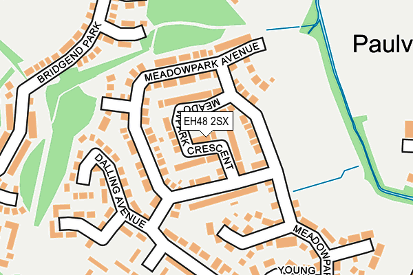 EH48 2SX map - OS OpenMap – Local (Ordnance Survey)
