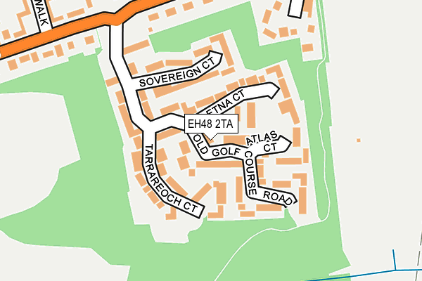 EH48 2TA map - OS OpenMap – Local (Ordnance Survey)