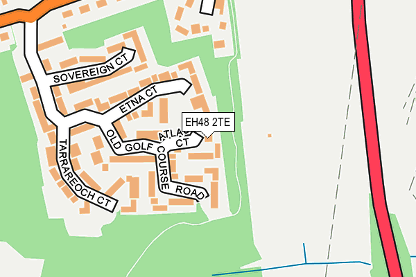 EH48 2TE map - OS OpenMap – Local (Ordnance Survey)