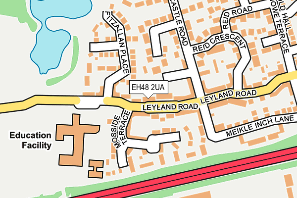 EH48 2UA map - OS OpenMap – Local (Ordnance Survey)