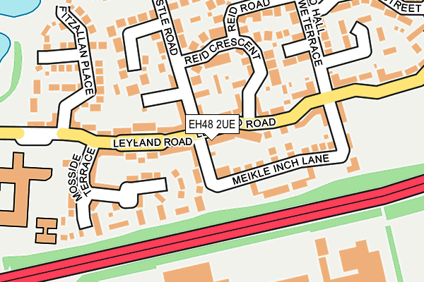 EH48 2UE map - OS OpenMap – Local (Ordnance Survey)