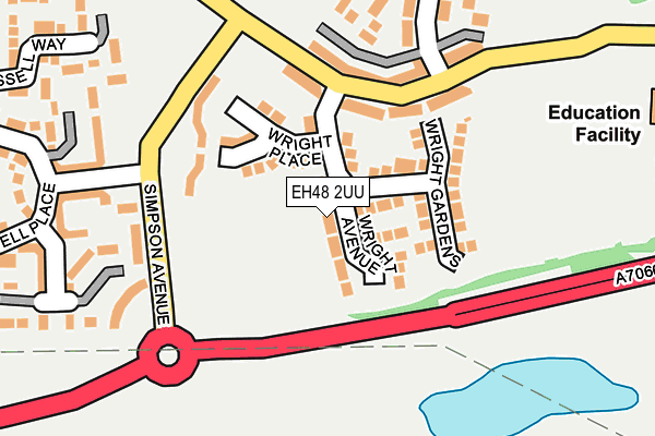 EH48 2UU map - OS OpenMap – Local (Ordnance Survey)