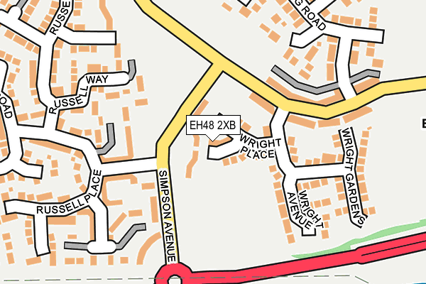 EH48 2XB map - OS OpenMap – Local (Ordnance Survey)