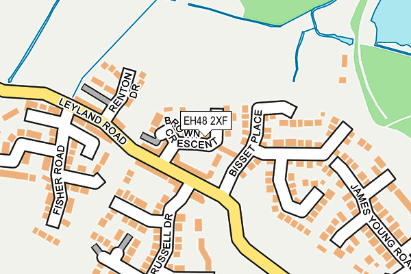 EH48 2XF map - OS OpenMap – Local (Ordnance Survey)