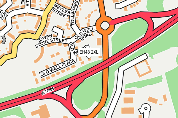 EH48 2XL map - OS OpenMap – Local (Ordnance Survey)