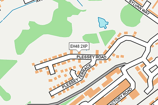EH48 2XP map - OS OpenMap – Local (Ordnance Survey)