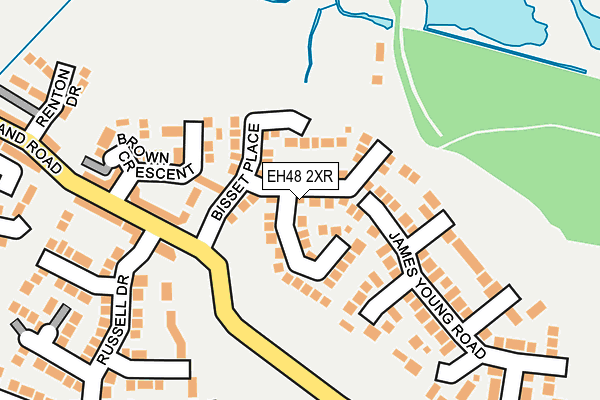 EH48 2XR map - OS OpenMap – Local (Ordnance Survey)