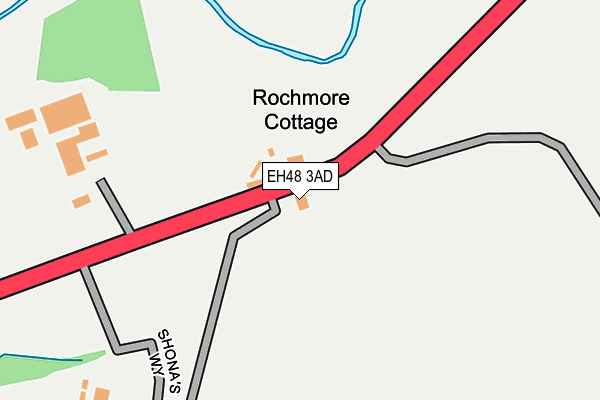 EH48 3AD map - OS OpenMap – Local (Ordnance Survey)