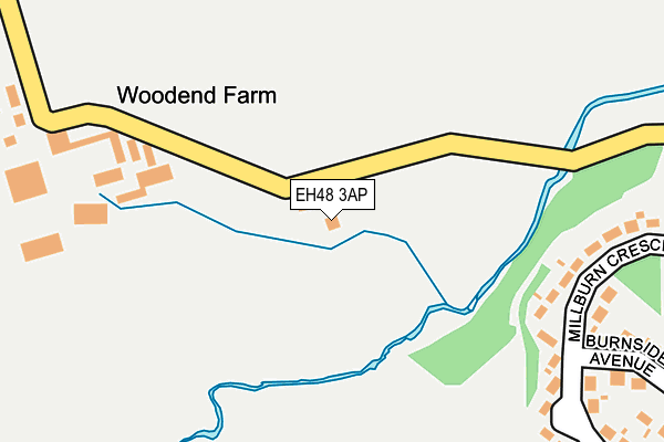 EH48 3AP map - OS OpenMap – Local (Ordnance Survey)