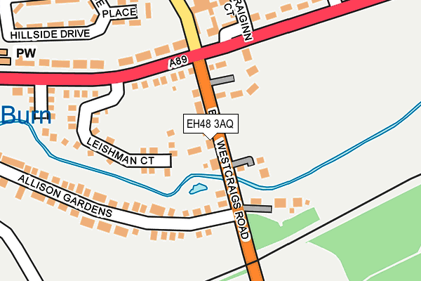 EH48 3AQ map - OS OpenMap – Local (Ordnance Survey)