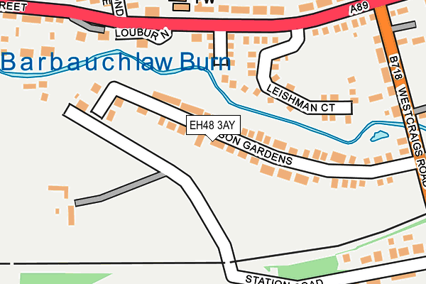 EH48 3AY map - OS OpenMap – Local (Ordnance Survey)