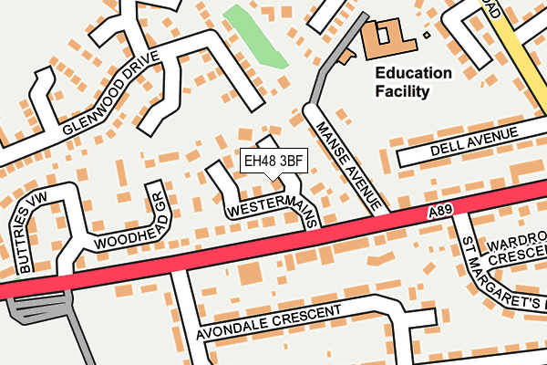 EH48 3BF map - OS OpenMap – Local (Ordnance Survey)