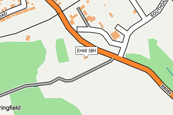 EH48 3BH map - OS OpenMap – Local (Ordnance Survey)