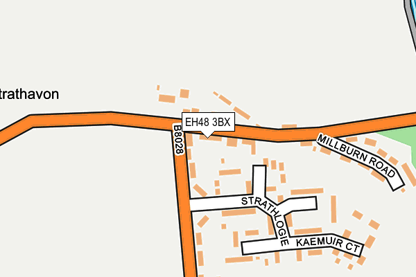 EH48 3BX map - OS OpenMap – Local (Ordnance Survey)
