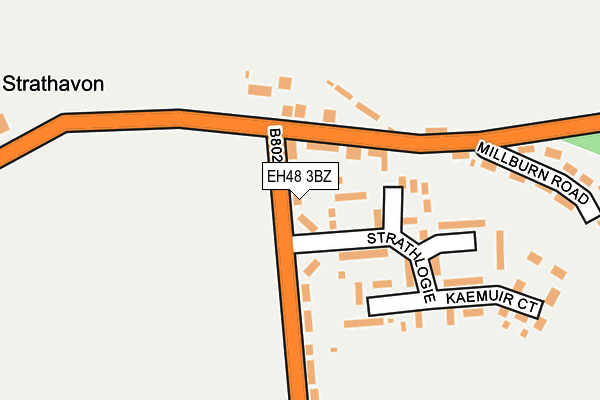 EH48 3BZ map - OS OpenMap – Local (Ordnance Survey)