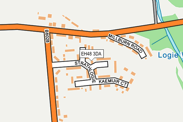 EH48 3DA map - OS OpenMap – Local (Ordnance Survey)