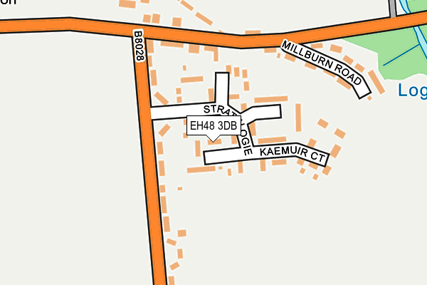 EH48 3DB map - OS OpenMap – Local (Ordnance Survey)