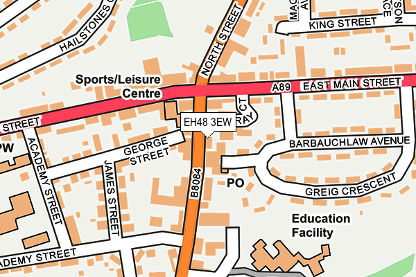 EH48 3EW map - OS OpenMap – Local (Ordnance Survey)