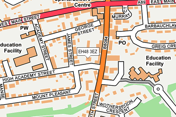 EH48 3EZ map - OS OpenMap – Local (Ordnance Survey)