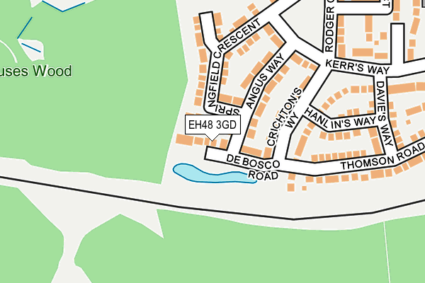 EH48 3GD map - OS OpenMap – Local (Ordnance Survey)