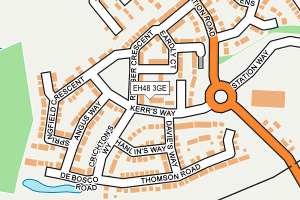 EH48 3GE map - OS OpenMap – Local (Ordnance Survey)