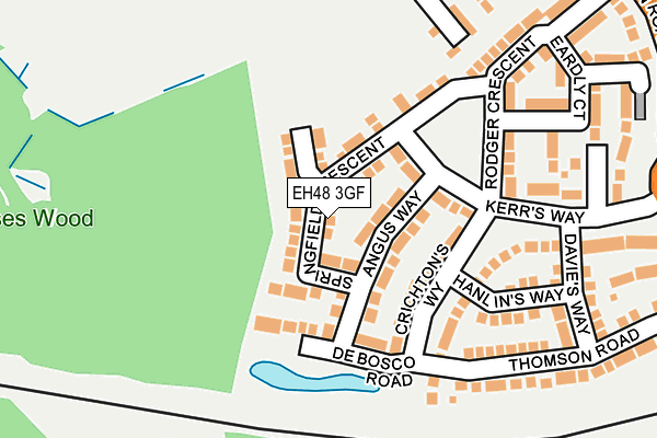 EH48 3GF map - OS OpenMap – Local (Ordnance Survey)