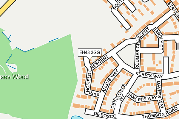 EH48 3GG map - OS OpenMap – Local (Ordnance Survey)