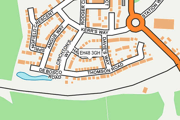 EH48 3GH map - OS OpenMap – Local (Ordnance Survey)