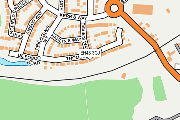 EH48 3GJ map - OS OpenMap – Local (Ordnance Survey)