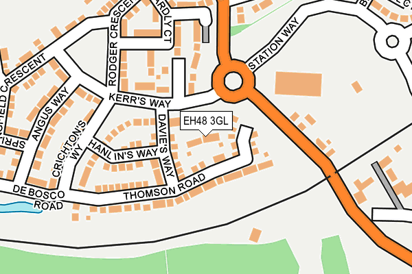 EH48 3GL map - OS OpenMap – Local (Ordnance Survey)