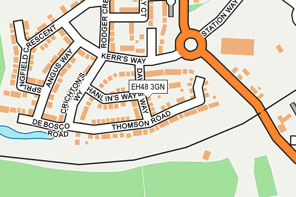 EH48 3GN map - OS OpenMap – Local (Ordnance Survey)