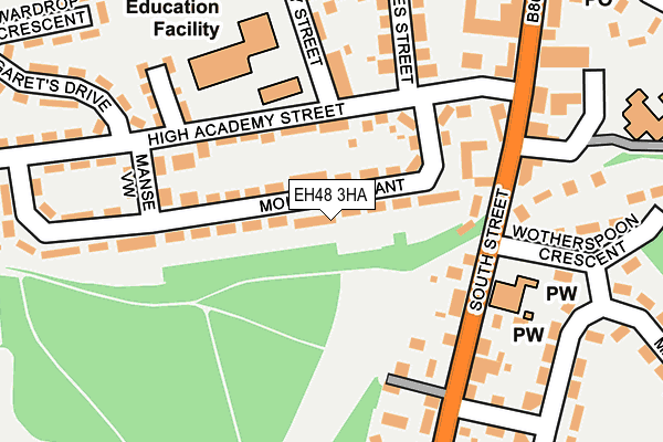 EH48 3HA map - OS OpenMap – Local (Ordnance Survey)