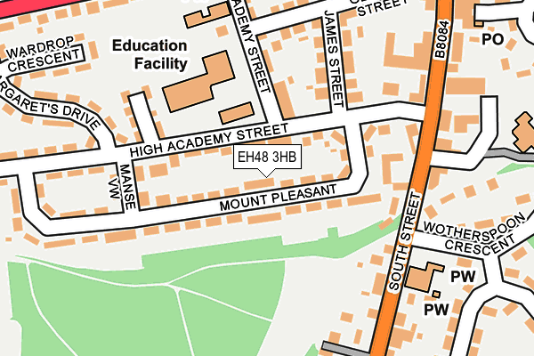 EH48 3HB map - OS OpenMap – Local (Ordnance Survey)