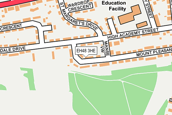 EH48 3HE map - OS OpenMap – Local (Ordnance Survey)