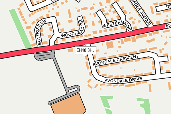 EH48 3HJ map - OS OpenMap – Local (Ordnance Survey)