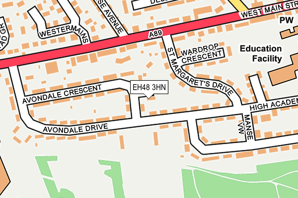 EH48 3HN map - OS OpenMap – Local (Ordnance Survey)