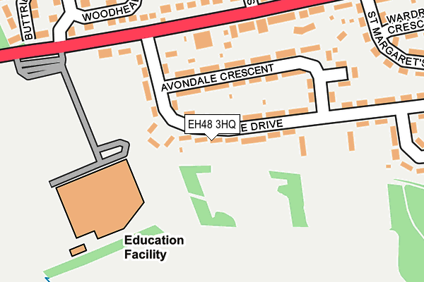 EH48 3HQ map - OS OpenMap – Local (Ordnance Survey)