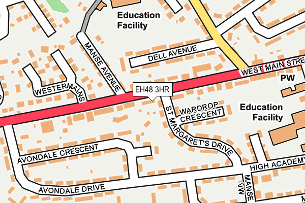 EH48 3HR map - OS OpenMap – Local (Ordnance Survey)