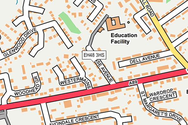 EH48 3HS map - OS OpenMap – Local (Ordnance Survey)