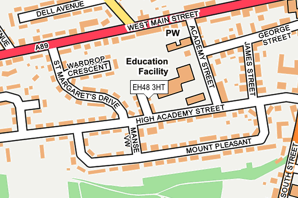 EH48 3HT map - OS OpenMap – Local (Ordnance Survey)