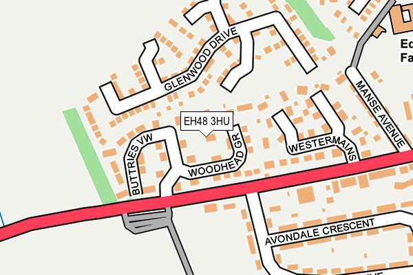 EH48 3HU map - OS OpenMap – Local (Ordnance Survey)