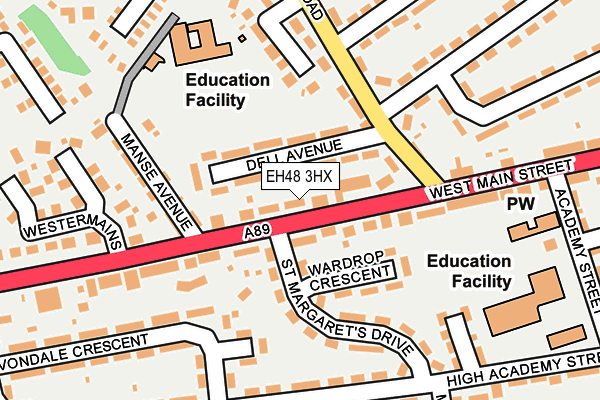 EH48 3HX map - OS OpenMap – Local (Ordnance Survey)