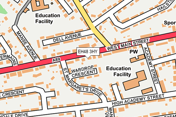 EH48 3HY map - OS OpenMap – Local (Ordnance Survey)